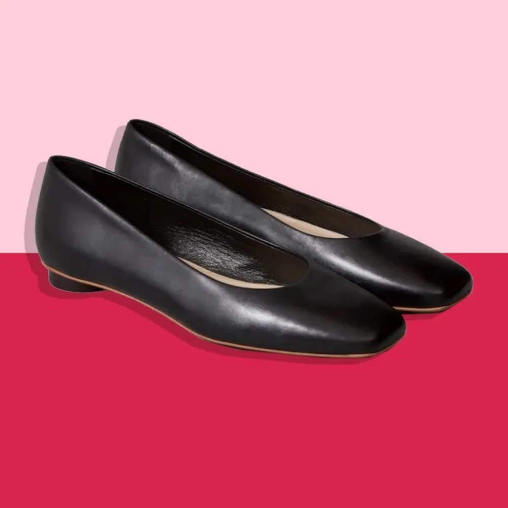 Everlane Black Leather Flats